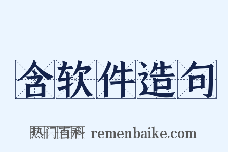 含软件造句是什么意思的图片
